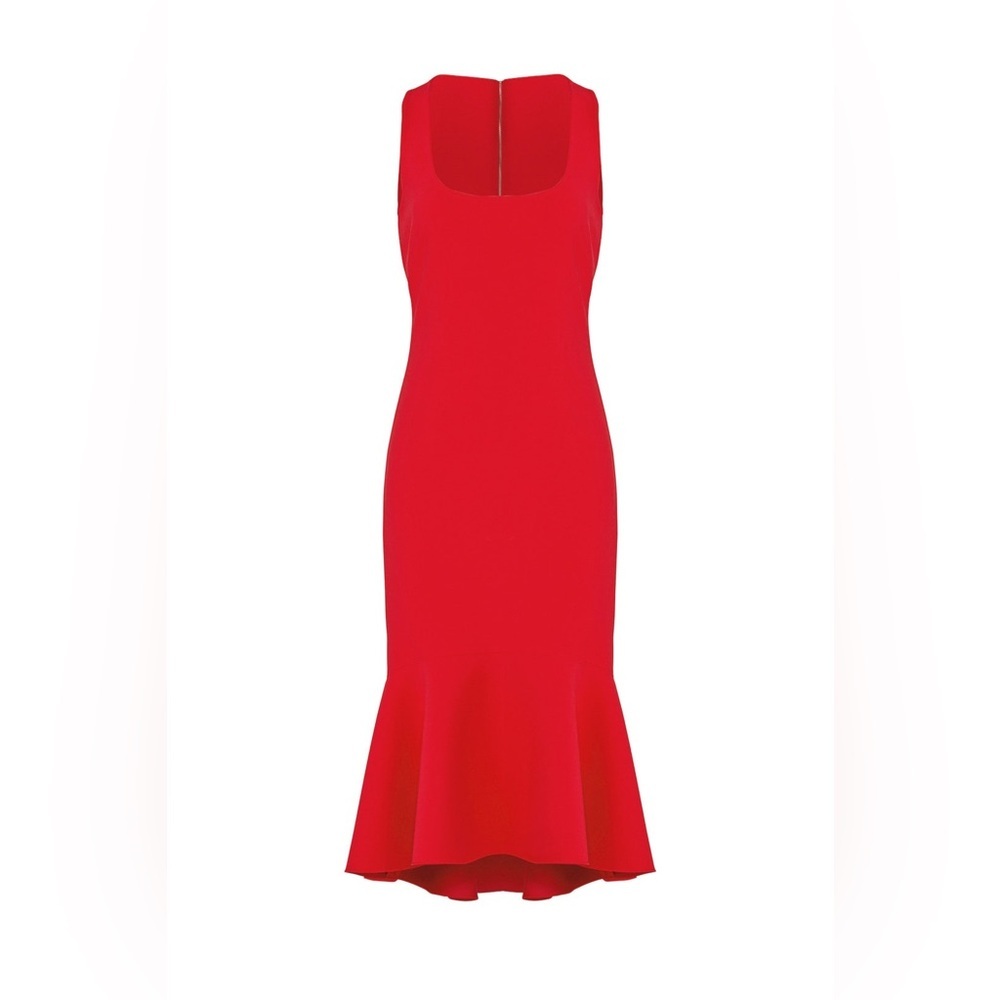 Elizabeth and James - Scoop Flounce Dress 4 red perfect condition smoke pet free
